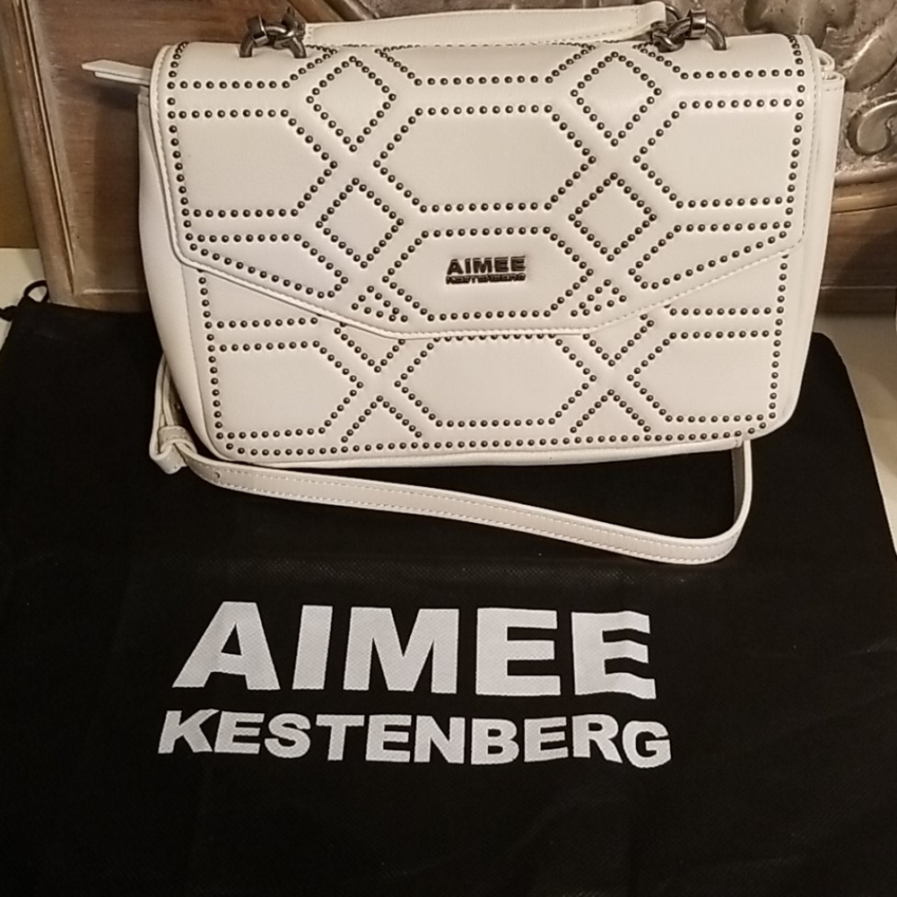 Aimee Kestenberg White Studded Shoulder Bag - Picture 16 of 16